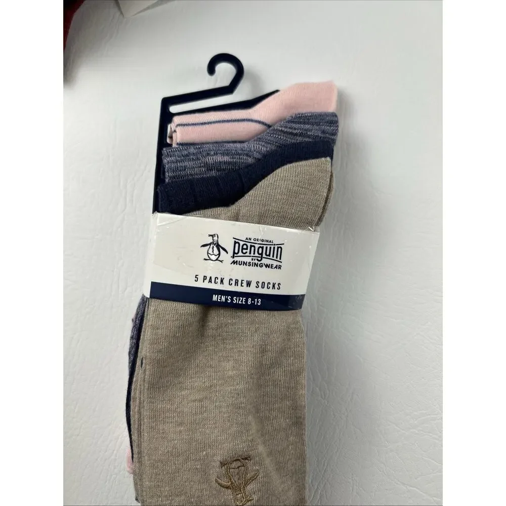 Original Penguin Men’s 4 Pack Crew Dress Socks Size 8-13 Cotton Gift Set NEW
